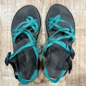 Chaco Teal and Black Women's Sandals